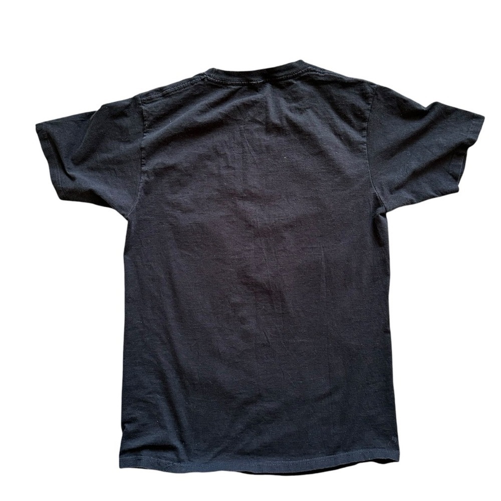 Black Graphic Tee with Blue Frame Design - Picture 2 of 2